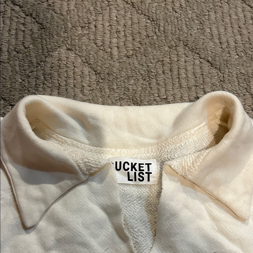Bucket List Colorblock Women's Top - Brown and Cream - Picture 5 of 7